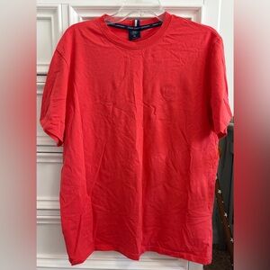 Paris Saint-German Men's Crew Neck T-Shirt in Coral Red